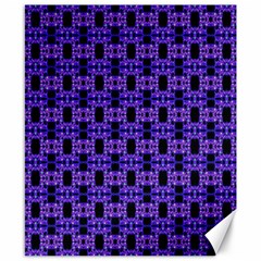 Purple Black Abstract Pattern Canvas 8  X 10  by BrightVibesDesign