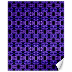 Purple Black Abstract Pattern Canvas 11  X 14  by BrightVibesDesign