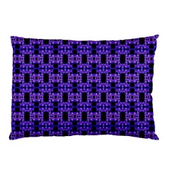 Purple Black Abstract Pattern Pillow Case by BrightVibesDesign