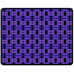 Purple Black Abstract Pattern Fleece Blanket (medium)  by BrightVibesDesign