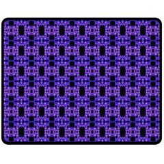 Purple Black Abstract Pattern Double Sided Fleece Blanket (medium)  by BrightVibesDesign