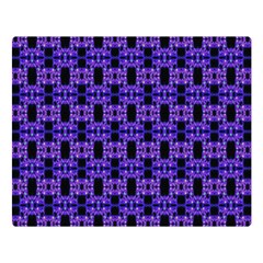 Purple Black Abstract Pattern Double Sided Flano Blanket (large)  by BrightVibesDesign