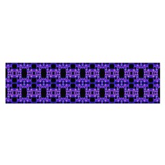 Purple Black Abstract Pattern Satin Scarf (oblong) by BrightVibesDesign