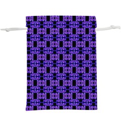 Purple Black Abstract Pattern  Lightweight Drawstring Pouch (xl) by BrightVibesDesign