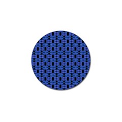 Blue Black Abstract Pattern Golf Ball Marker (4 Pack) by BrightVibesDesign