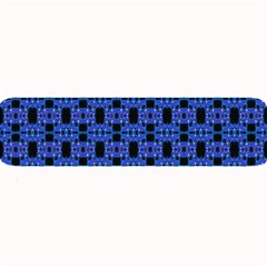 Blue Black Abstract Pattern Large Bar Mats by BrightVibesDesign