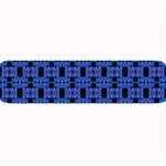 Blue Black Abstract Pattern Large Bar Mats 32 x8.5  Bar Mat