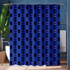 Blue Black Abstract Pattern Shower Curtain 60  X 72  (medium)  by BrightVibesDesign