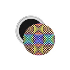 Colorful Circle Abstract White Brown Blue Yellow 1 75  Magnets by BrightVibesDesign