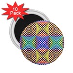 Colorful Circle Abstract White Brown Blue Yellow 2.25  Magnets (10 pack)  Front