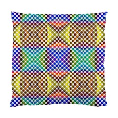 Colorful Circle Abstract White Brown Blue Yellow Standard Cushion Case (one Side) by BrightVibesDesign