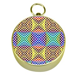 Colorful Circle Abstract White Brown Blue Yellow Gold Compasses by BrightVibesDesign