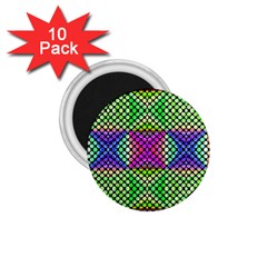 Bright  Circle Abstract Black Green Pink Blue 1 75  Magnets (10 Pack)  by BrightVibesDesign