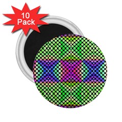 Bright  Circle Abstract Black Green Pink Blue 2 25  Magnets (10 Pack)  by BrightVibesDesign