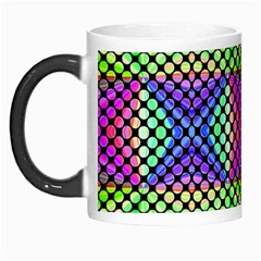 Bright  Circle Abstract Black Green Pink Blue Morph Mugs by BrightVibesDesign