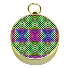 Bright  Circle Abstract Black Green Pink Blue Gold Compasses by BrightVibesDesign