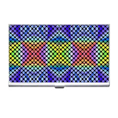 Bright Circle Abstract Black Blue Yellow Red Business Card Holder