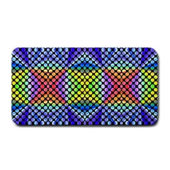 Bright Circle Abstract Black Blue Yellow Red Medium Bar Mats by BrightVibesDesign