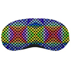 Bright Circle Abstract Black Blue Yellow Red Sleeping Mask by BrightVibesDesign