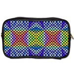 Bright Circle Abstract Black Blue Yellow Red Toiletries Bag (Two Sides) Front