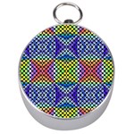 Bright Circle Abstract Black Blue Yellow Red Silver Compasses Front