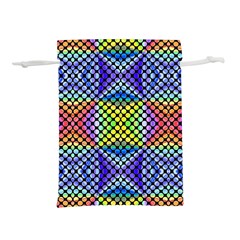 Bright Circle Abstract Black Blue Yellow Red Lightweight Drawstring Pouch (m)