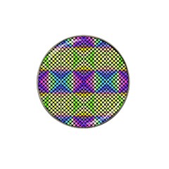 Bright  Circle Abstract Black Yellow Purple Green Blue Hat Clip Ball Marker (4 Pack)