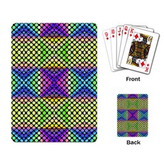 Bright  Circle Abstract Black Yellow Purple Green Blue Playing Cards Single Design (rectangle) by BrightVibesDesign