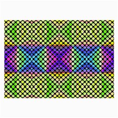 Bright  Circle Abstract Black Yellow Purple Green Blue Large Glasses Cloth by BrightVibesDesign