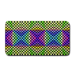 Bright  Circle Abstract Black Yellow Purple Green Blue Medium Bar Mats by BrightVibesDesign