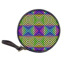 Bright  Circle Abstract Black Yellow Purple Green Blue Classic 20-cd Wallets by BrightVibesDesign