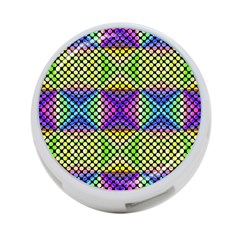 Bright  Circle Abstract Black Yellow Purple Green Blue 4-port Usb Hub (two Sides) by BrightVibesDesign