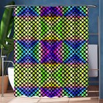 Bright  Circle Abstract Black Yellow Purple Green Blue Shower Curtain 60  x 72  (Medium)  60 x72  Curtain