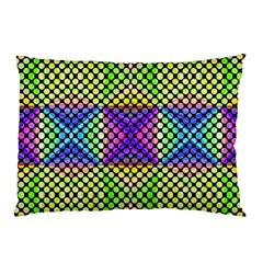 Bright  Circle Abstract Black Yellow Purple Green Blue Pillow Case (two Sides) by BrightVibesDesign