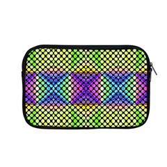 Bright  Circle Abstract Black Yellow Purple Green Blue Apple Macbook Pro 13  Zipper Case by BrightVibesDesign