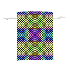 Bright  Circle Abstract Black Yellow Purple Green Blue Lightweight Drawstring Pouch (l)