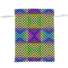 Bright  Circle Abstract Black Yellow Purple Green Blue  Lightweight Drawstring Pouch (xl)