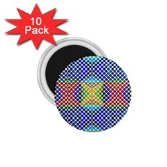 Colorful Circle Abstract White  Blue Yellow Red 1 75  Magnets (10 Pack)  by BrightVibesDesign