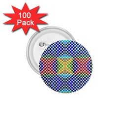 Colorful Circle Abstract White  Blue Yellow Red 1 75  Buttons (100 Pack)  by BrightVibesDesign