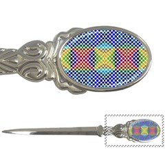 Colorful Circle Abstract White  Blue Yellow Red Letter Opener by BrightVibesDesign