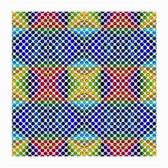 Colorful Circle Abstract White  Blue Yellow Red Medium Glasses Cloth (2 Sides) by BrightVibesDesign