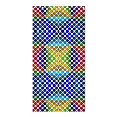 Colorful Circle Abstract White  Blue Yellow Red Shower Curtain 36  X 72  (stall)  by BrightVibesDesign