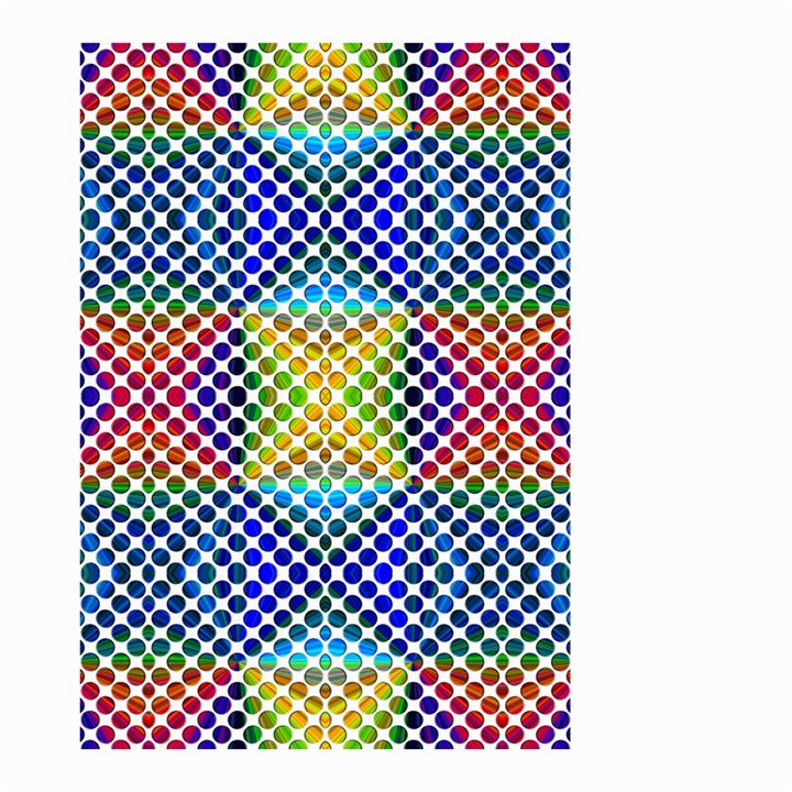 Colorful Circle Abstract White  Blue Yellow Red Small Garden Flag (Two Sides)