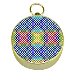 Colorful Circle Abstract White  Blue Yellow Red Gold Compasses by BrightVibesDesign