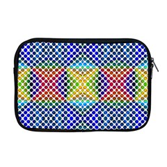 Colorful Circle Abstract White  Blue Yellow Red Apple Macbook Pro 17  Zipper Case by BrightVibesDesign