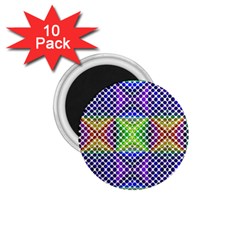 Colorful Circle Abstract White Purple Green Blue 1 75  Magnets (10 Pack)  by BrightVibesDesign