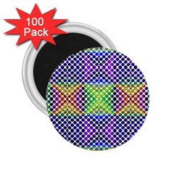 Colorful Circle Abstract White Purple Green Blue 2 25  Magnets (100 Pack)  by BrightVibesDesign