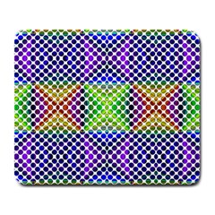 Colorful Circle Abstract White Purple Green Blue Large Mousepads by BrightVibesDesign