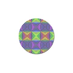 Colorful Circle Abstract White Purple Green Blue Golf Ball Marker (4 Pack) by BrightVibesDesign