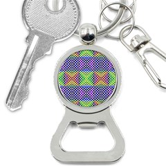 Colorful Circle Abstract White Purple Green Blue Bottle Opener Key Chain by BrightVibesDesign